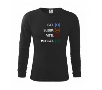 Eat sleep MTB repeat - Triko dětské Long Sleeve