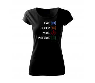 Eat sleep MTB repeat - Pure dámské triko
