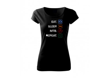 Eat sleep MTB repeat - Pure dámské triko
