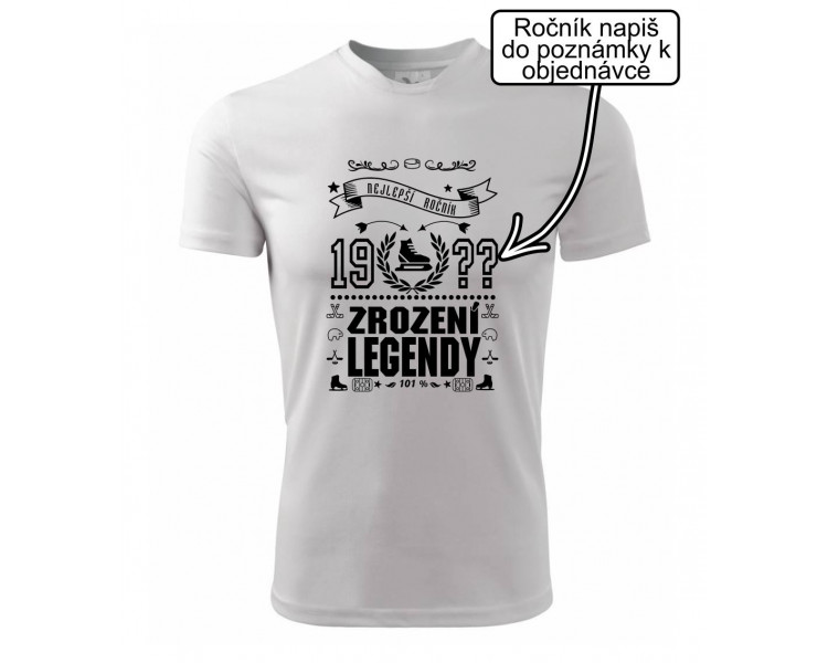 Zrození legendy - pro hokejistu - Pánské triko Fantasy sportovní (dresovina)