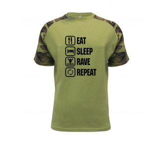 Eat sleep rave repeat - Raglan Military
