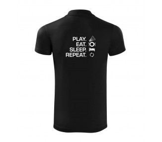Play Eat Sleep Repeat badminton - Polokošile Victory sportovní