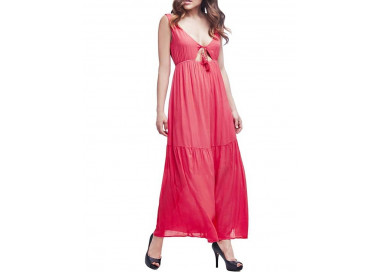 Guess dámské růžové maxi šaty