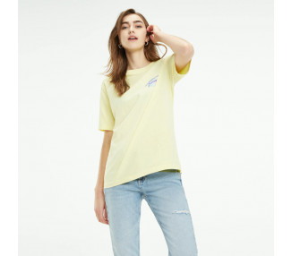 Tommy Jeans dámské žluté tričko Circle