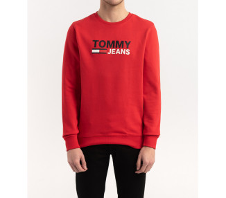 Tommy Jeans pánská červená mikina Corp