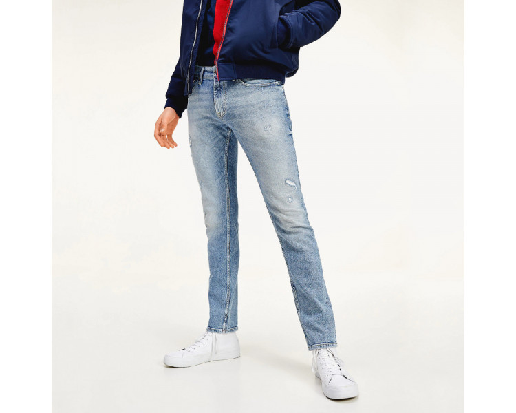 Tommy Jeans pánské světlé modré džíny Scanton