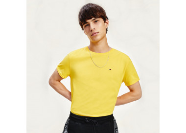 Tommy Jeans pánské žluté tričko Essential