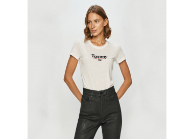 Tommy Jeans dámské bílé tričko Essential