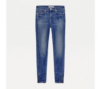 Tommy Jeans dámské modré džíny se zipy