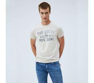 Pepe Jeans pánské béžové triko