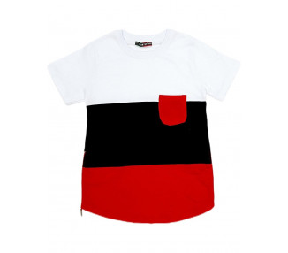 Chlapecké červeno-černo-bílé tričko