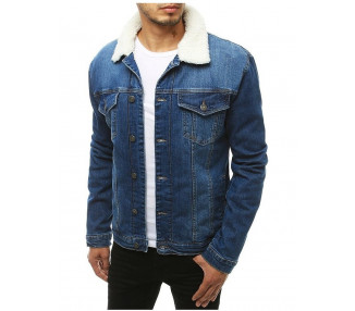Modrá vyteplená džínová bunda