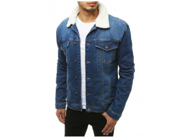 Modrá vyteplená džínová bunda