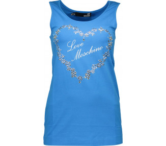 Love Moschino dámské tričko Barva: Modrá, Velikost: 42