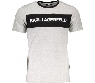 Karl Lagerfeld pánské tričko Barva: šedá, Velikost: 2XL