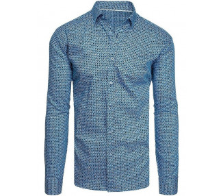Modrá košile s originálním vzorem