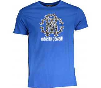 Roberto Cavalli pánské tričko Barva: Modrá, Velikost: L
