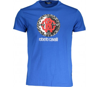 Roberto Cavalli pánské tričko Barva: Modrá, Velikost: M