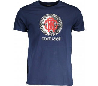 Roberto Cavalli pánské tričko Barva: Modrá, Velikost: XL