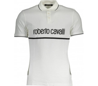 Roberto Cavalli pánská polokošile Barva: Bílá, Velikost: XL