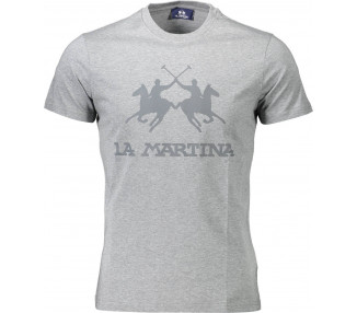 La Martina pánské tričko Barva: šedá, Velikost: 2XL