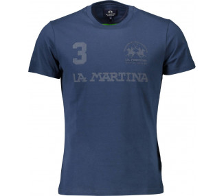 La Martina pánské tričko Barva: Modrá, Velikost: 2XL