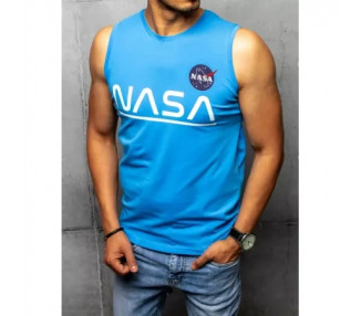 Pánský nátělník s potiskem modrý NASA