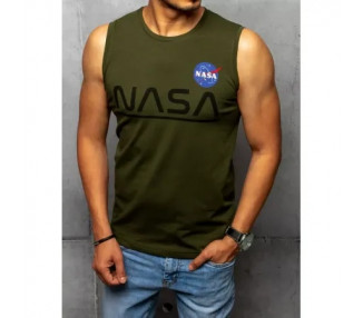 Pánský nátělník s potiskem zelený NASA