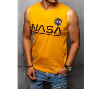 Pánský nátělník s potiskem žlutý NASA