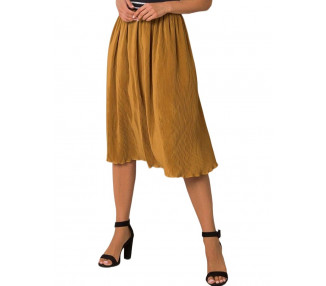 Tmavě-žlutá dámská sukně