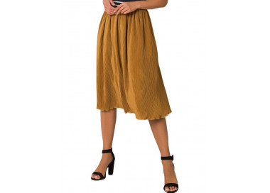 Tmavě-žlutá dámská sukně