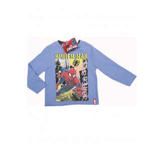 Spiderman světle modré chlapecké tričko s dlouhým rukávem