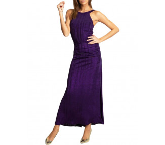 Dámské fialové dlouhé šaty