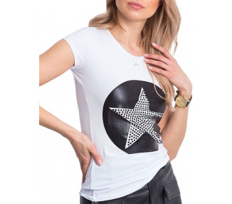 Dámské bílé tričko s hvězdou