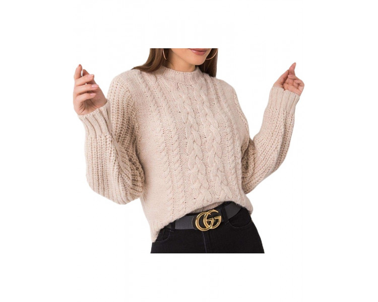 Béžový dámský pletený svetr