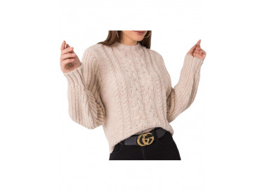 Béžový dámský pletený svetr