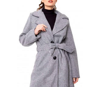 Světle šedý dámský kabát