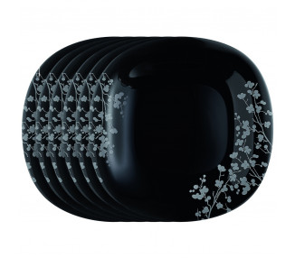Luminarc Sada mělkých talířů Ombrelle 27 cm, 6 ks, černá