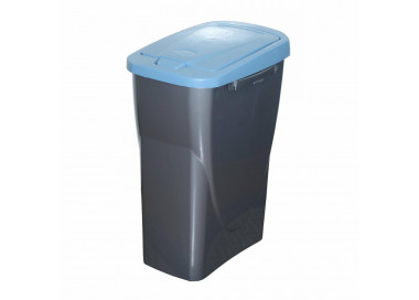 Koš na tříděný odpad modré víko 51 x 21,5 x 36 cm 25 l plast