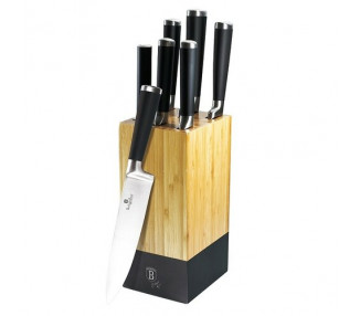 Berlinger Haus 7dílná sada nožů v dřevěném bloku Royal Black Collection