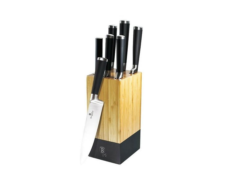 Berlinger Haus 7dílná sada nožů v dřevěném bloku Royal Black Collection