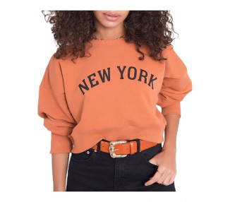 Světle oranžová mikina new york