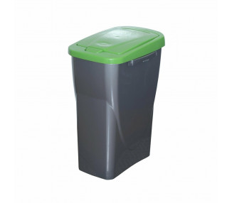 Koš na tříděný odpad zelené víko 42x31x21 cm 15 l plast