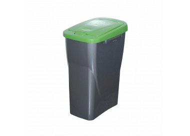 Koš na tříděný odpad zelené víko 42x31x21 cm 15 l plast
