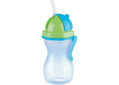 TESCOMA dětská láhev s brčkem BAMBINI 300 ml, zelená, modrá