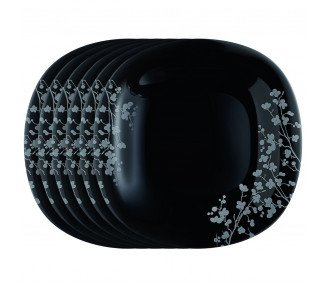Luminarc Sada dezertních talířů Ombrelle 20 cm, 6 ks, černá