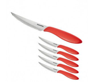 Tescoma Nůž steakový Presto 12 cm, 6 ks, červená
