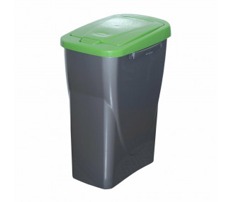Koš na tříděný odpad zelené víko 51 x 21,5 x 36 cm 25 l plast