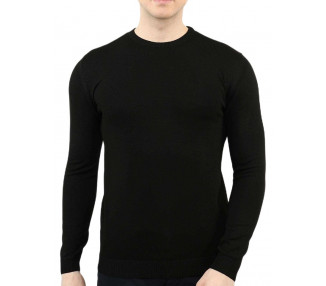 černý pánský tenký pletený svetr