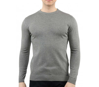 Světle šedý pánský tenký pletený svetr